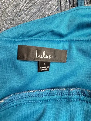 Lulu's shimmery hoco dress silver blue green crinkly glam fairycore pixie large thumbnail 14
