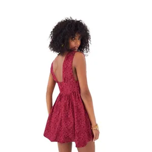 For Love & Lemons Janet Mini Dress Size S Maroon Red thumbnail 2