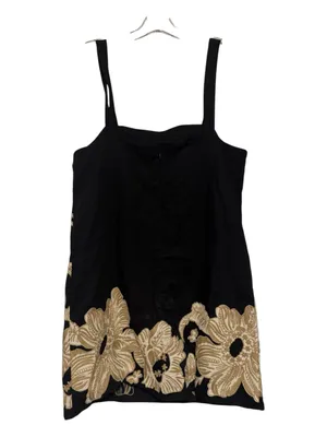 Banana Republic Embroidered Mini Shift Dress Black Floral XS NWT thumbnail 3
