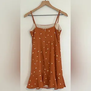 COAST | Woman's Burnt Orange Square Neck Sleeveless Confetti Mini Dress, Size‎ S thumbnail 3