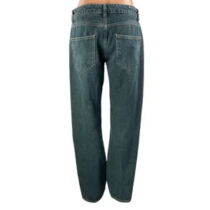 Zara Women's Gray Blue Mid Rise Relaxed Fit Straight Leg Denim Jeans Pants Sz 4 thumbnail 3