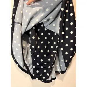 d&co beach One Piece Polka Dots Criss Cross Back Ruch Chest Swim Dress Size 12P thumbnail 7