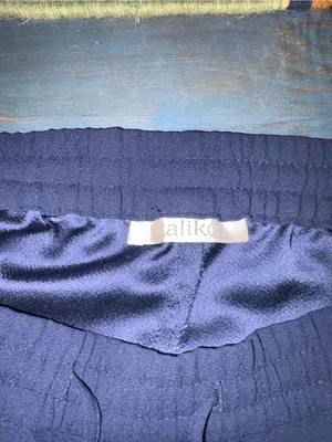 Plus Size Navy Drawstring Trousers Blue thumbnail 4