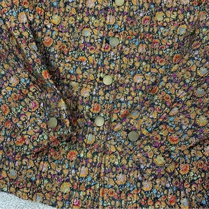Coldwater Creek Tapestry Multicolor Brocade Jacquard Button Front Top Jacket M thumbnail 12