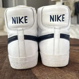 Nike Zoom Blazer Mid ISO SB Orange Label White/Navy Leather w/ Exposed Tongue thumbnail 4