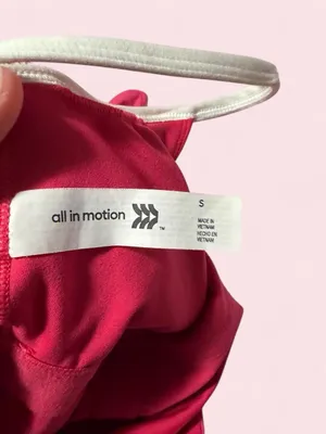 all in motion Bright Pink Mini Dress with white Trim thumbnail 4