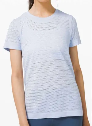 Lululemon Breeze By Short Sleeve *Squad Daydream Light Blue T Shirt Women Sz 6 thumbnail 1