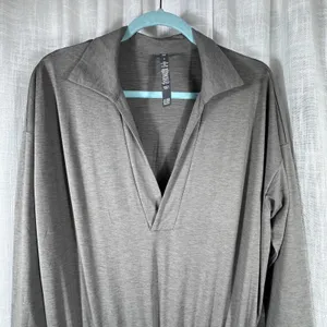 Vuori Lux Intentions Jumpsuit Smoke Heather Grey Womens Medium Travel Comfy thumbnail 7