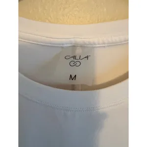 Calia Long Sleeve Top Women Medium White WAX13036 Activewear Thumbhole Mesh Trim thumbnail 5