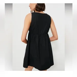 Pomander Place Porto Dress M NWT Black Sleeveless Mini Cotton Babydoll Style thumbnail 3