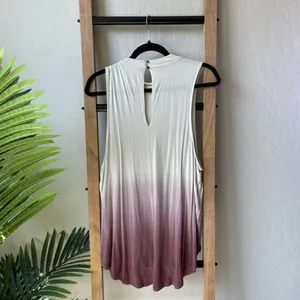 American Eagle Outfitters Cream to Mauve Ombre Sleeveless Tank thumbnail 5