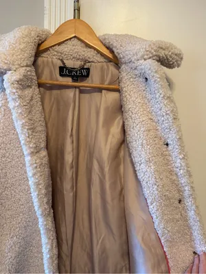 J.Crew Cream Teddy Lady Day Coat thumbnail 7