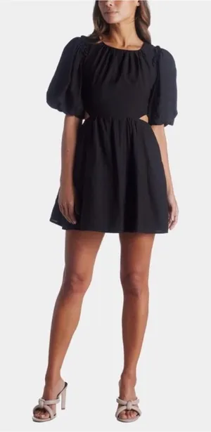 Moon River Black Cutout Dress thumbnail 1