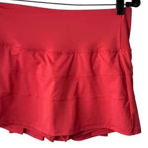 Unbranded Deep Coral Pleated Athletic Skort Tennis‎ Pickleball Work Out Gym 8 thumbnail 3