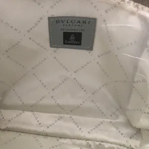 Bulgari for Emirates Silver Ruched Travel Case Makeup Bag Cosmetic Purse thumbnail 11