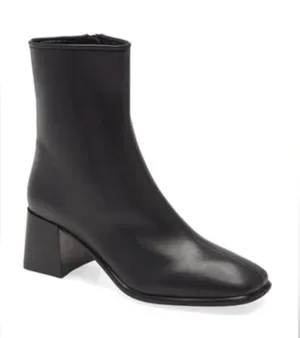 Jeffrey Campbell Troye Square Toe Soft Low Heel Boot Bootie Black Size 6.5 $150 thumbnail 1