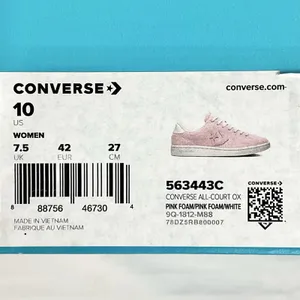 Converse Women's All Court Ox Sneakers Shoes Pink Suede Sz 10 New Lace Up thumbnail 9