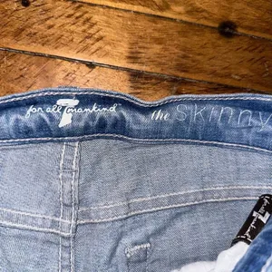 7 for All Mankind Aztec southwest blue luxe 26 skinny jeans thumbnail 2