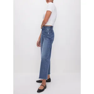 Good American Good Waist Palazzo Crop Jeans Blue Indigo 338 Size 6 28 thumbnail 2