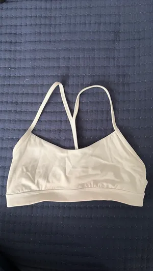 White Lululemon Flow Y Sports Bra thumbnail 2