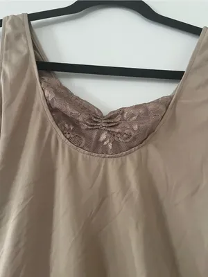 Assets Spanx Lace Trim Tan Shaping Cami Tank Top Large Seamless Layering Nude thumbnail 2