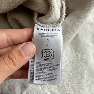 Athleta Retroplush Revive 1/4 Zip Sweatshirt Cream Women’s Size Small thumbnail 5