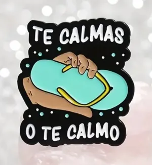 Anime Inspired Metal Pin with Hand-Held Slippers Design Cute‎ Collar Pin thumbnail 1
