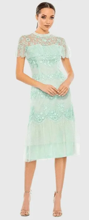 Mac Duggal  Embroidered Ruffled Cap Sleeve size 8. $298 thumbnail 1