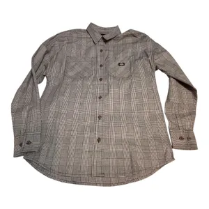 Dickies Brown Plaid Button Front Work Shirt Jacket XS thumbnail 4