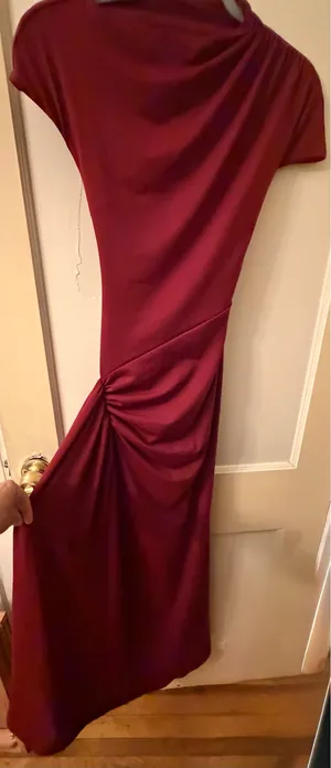 TIK TOK viral OYS dress burgundy thumbnail 3