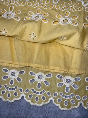 Old Navy Yellow White Eyelet Maxi Set L TALL thumbnail 8