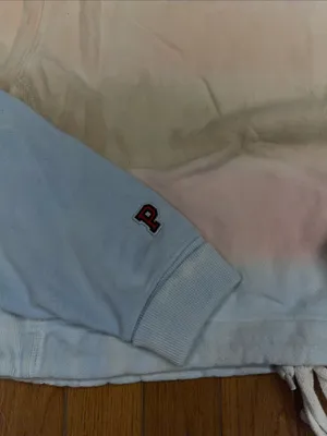 PINK Victoria's Secret Pastel Tie-Dye Cropped Crewneck - Pink, Cream, Light Blue thumbnail 7
