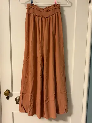 Bila 77 pull on wide leg pants size medium elastic waist boho comfy relaxation thumbnail 2