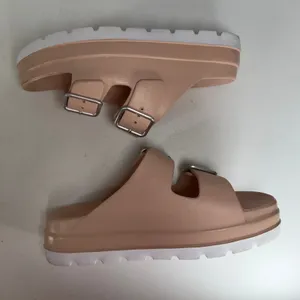 MIA 8 Slide Sandals Platform Double Buckle Blush Pink Chunky Lug Sole Summer thumbnail 2