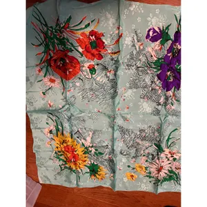 Vintage Floral Print Scarf Lightweight Accessories Fashion‎ Women Made in Japan thumbnail 2