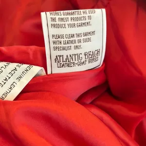 Oversized Vintage Leather Jacket Red Size M thumbnail 5