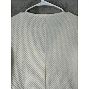 Joah Brown Ivory Ribbed Long Sleeve Mini Bodycon Dress Minimalist Clean Girl M/L thumbnail 4