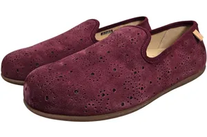 Spenco Women Suede Perforated Ballet Flats Slip On Shoes Mahogany Size 9‎ thumbnail 1