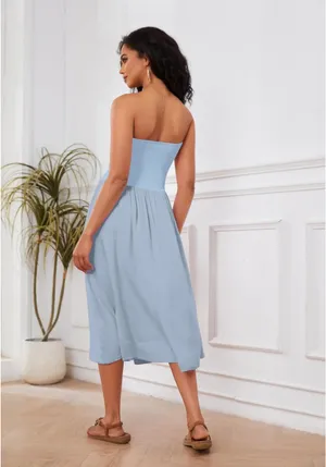 Amazon Livtany Strapless Midi Dress thumbnail 2