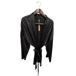 Skims WOVEN JACQUARD Medium SHORT ROBE onyx NWT thumbnail 5
