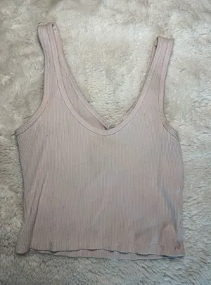 Cotton On Baby Pink Ribbed Tank Top – Size Small thumbnail 1