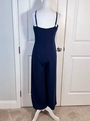 Lilly Pulitzer Navy Wide Leg Jumpsuit 4 Wedding Guest Cocktail Resort Coastal thumbnail 2
