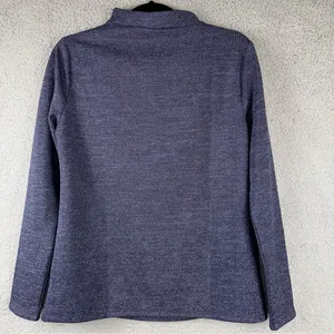 Ann Taylor Top Womens Medium Purple Metallic Sparkle Drape Neck Blouse Classy thumbnail 4