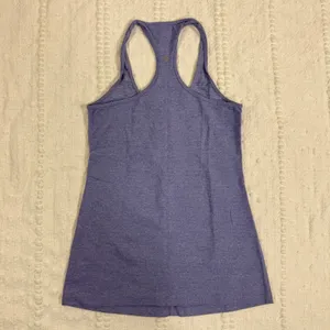 Lululemon Heathered Purple Blue Quarter‎ Zip Racerback Athletic Tank Top Womens thumbnail 2