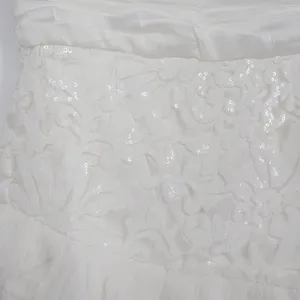 Naked Wardrobe The Statement White Sequined Lace Ruffle Mini S thumbnail 4
