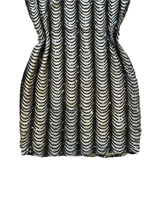 Symphony Vintage Black Sequin Mini Dress Y2K Club Coquette Party Cocktail Going Out thumbnail 3