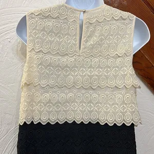 ‎joie white & black tiered eyelet dress M thumbnail 3