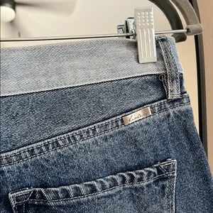 KanCan Blue Straight Leg Jeans with Striking Two-Tone Design thumbnail 7