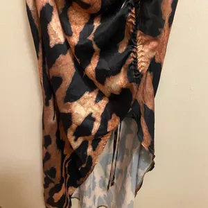 Pretty Litte Thing Womens Satin Tank Maxi Dress Size 4 Leopard Print Cutout NWT thumbnail 5
