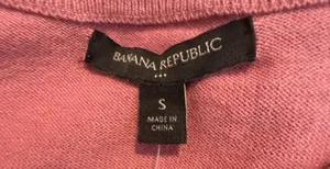 Banana Republic Cardigan Size S Pink Button Front Knit thumbnail 3